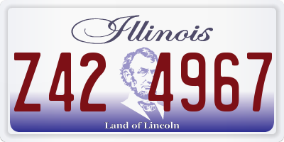 IL license plate Z424967