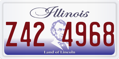 IL license plate Z424968