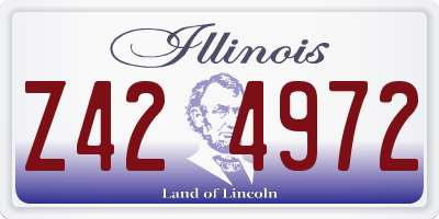 IL license plate Z424972