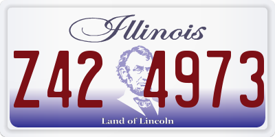 IL license plate Z424973