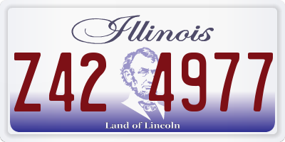 IL license plate Z424977