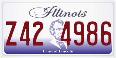 IL license plate Z424986