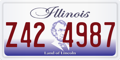 IL license plate Z424987
