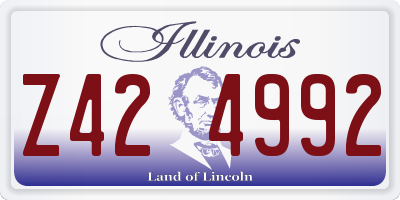 IL license plate Z424992