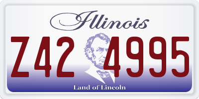IL license plate Z424995