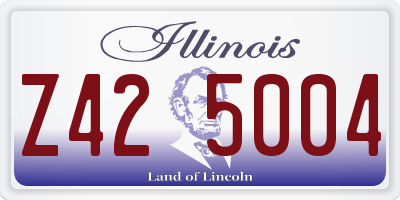 IL license plate Z425004