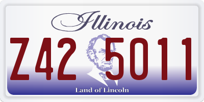 IL license plate Z425011