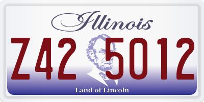 IL license plate Z425012