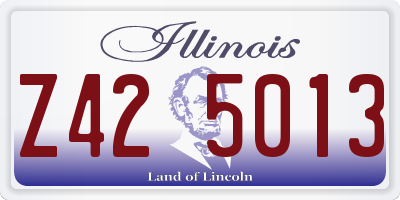 IL license plate Z425013