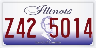 IL license plate Z425014