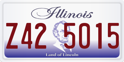 IL license plate Z425015