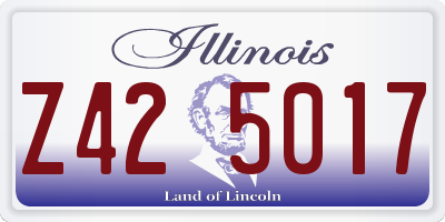 IL license plate Z425017