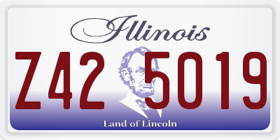 IL license plate Z425019