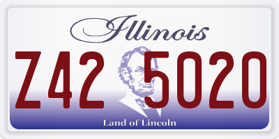IL license plate Z425020