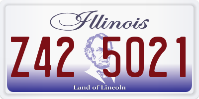 IL license plate Z425021