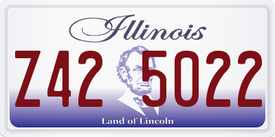 IL license plate Z425022