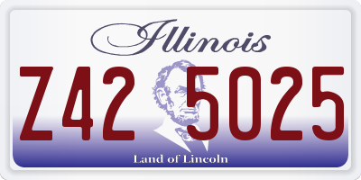 IL license plate Z425025