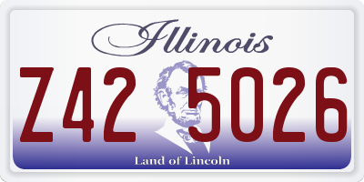 IL license plate Z425026