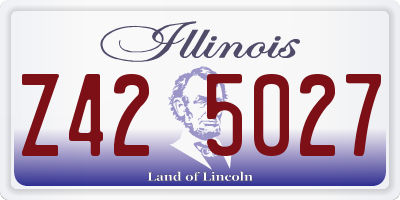 IL license plate Z425027