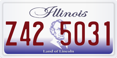 IL license plate Z425031