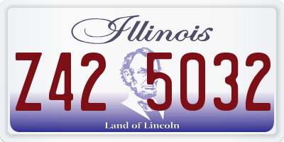 IL license plate Z425032