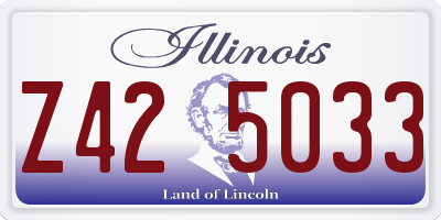 IL license plate Z425033