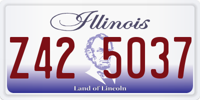 IL license plate Z425037
