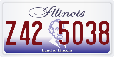 IL license plate Z425038