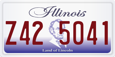 IL license plate Z425041