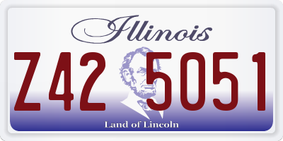 IL license plate Z425051
