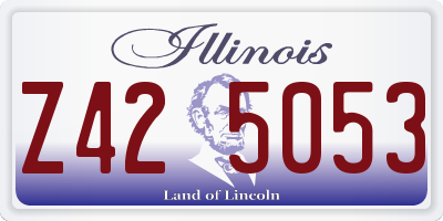 IL license plate Z425053