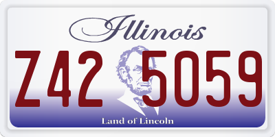 IL license plate Z425059