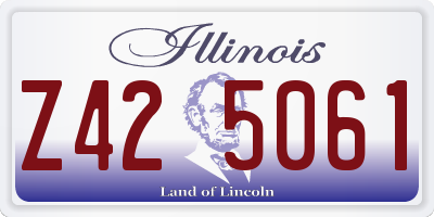 IL license plate Z425061