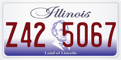 IL license plate Z425067