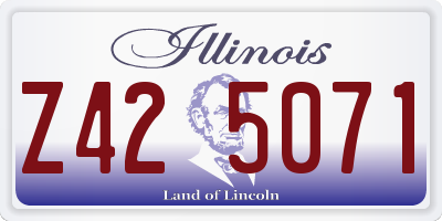 IL license plate Z425071