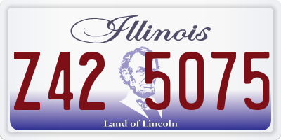 IL license plate Z425075