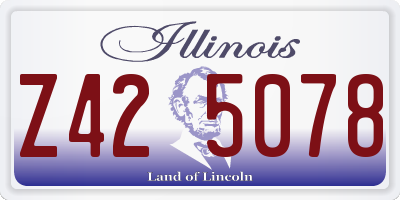IL license plate Z425078