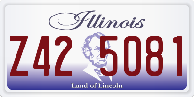 IL license plate Z425081