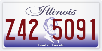 IL license plate Z425091