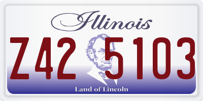 IL license plate Z425103