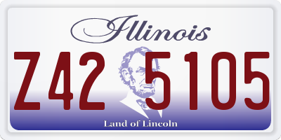 IL license plate Z425105