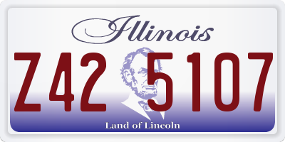 IL license plate Z425107