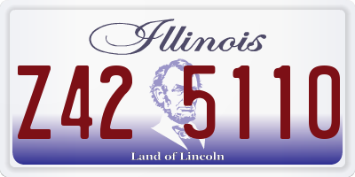 IL license plate Z425110