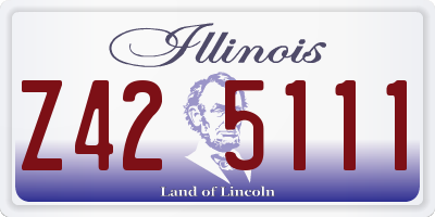 IL license plate Z425111
