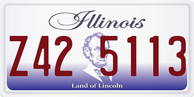 IL license plate Z425113
