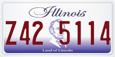 IL license plate Z425114
