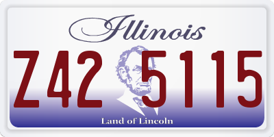 IL license plate Z425115