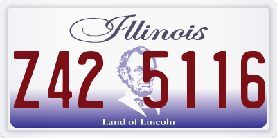 IL license plate Z425116