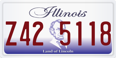 IL license plate Z425118
