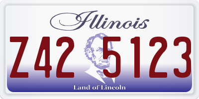 IL license plate Z425123